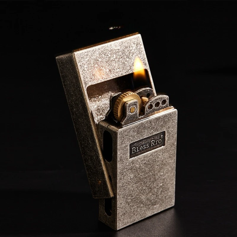Vintage Collectible Lighters - Zapalniczka Retro Klasyczna z Krzesiwem, Vintage