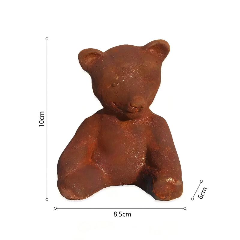 Vintage Collectible Bears - Rustykalne żeliwne figurki niedźwiedzi, zestaw 2