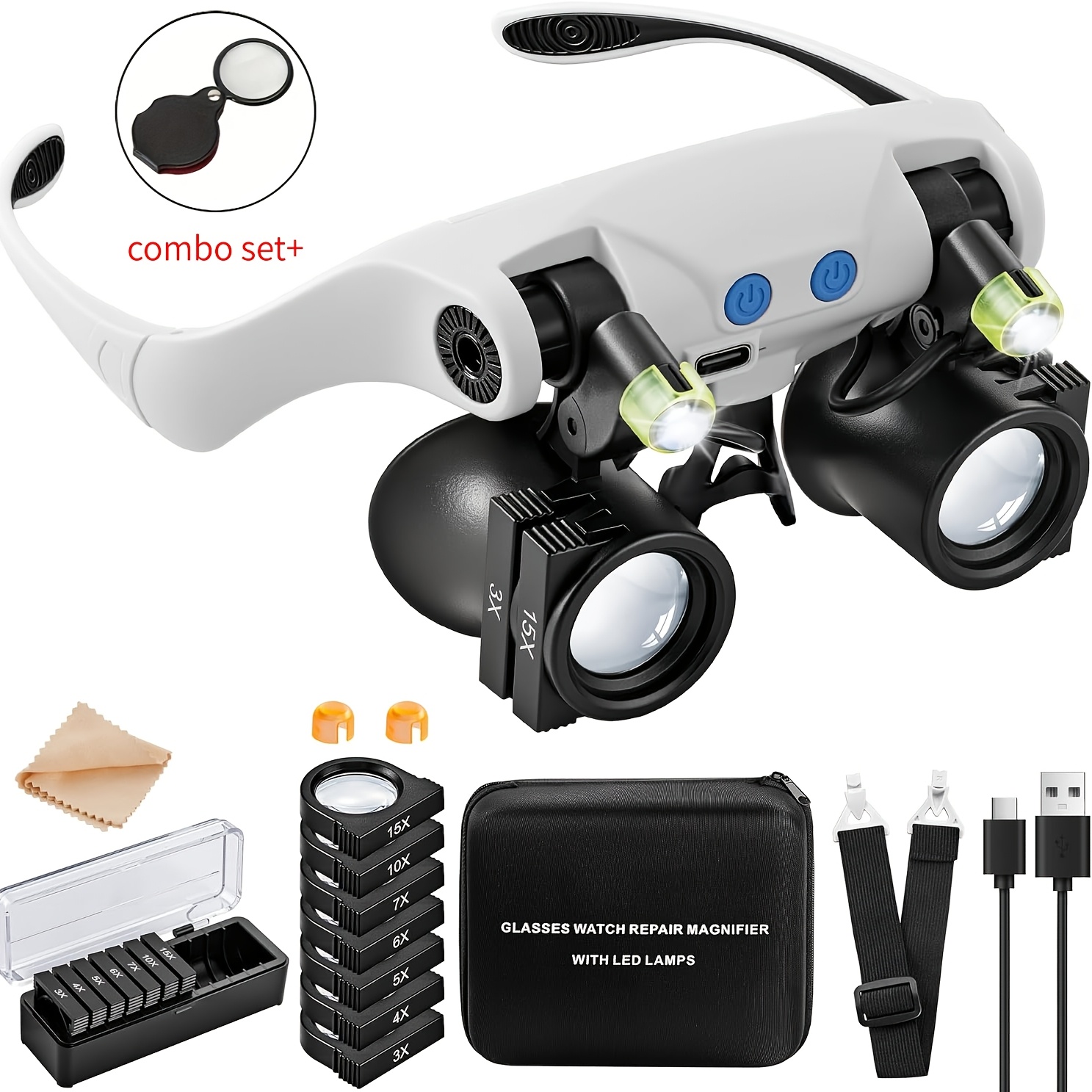Darkroom Enlarger Lens - Okulary powiększające LED do noszenia na
