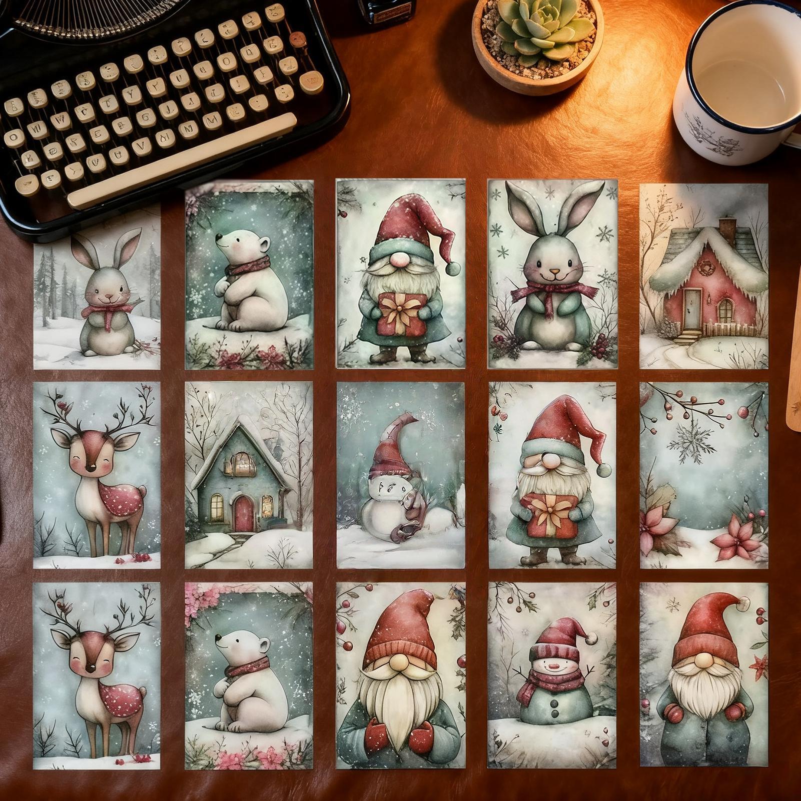 Collectible Vintage Greeting Cards - Świąteczne kartki z życzeniami, 20 sztuk,