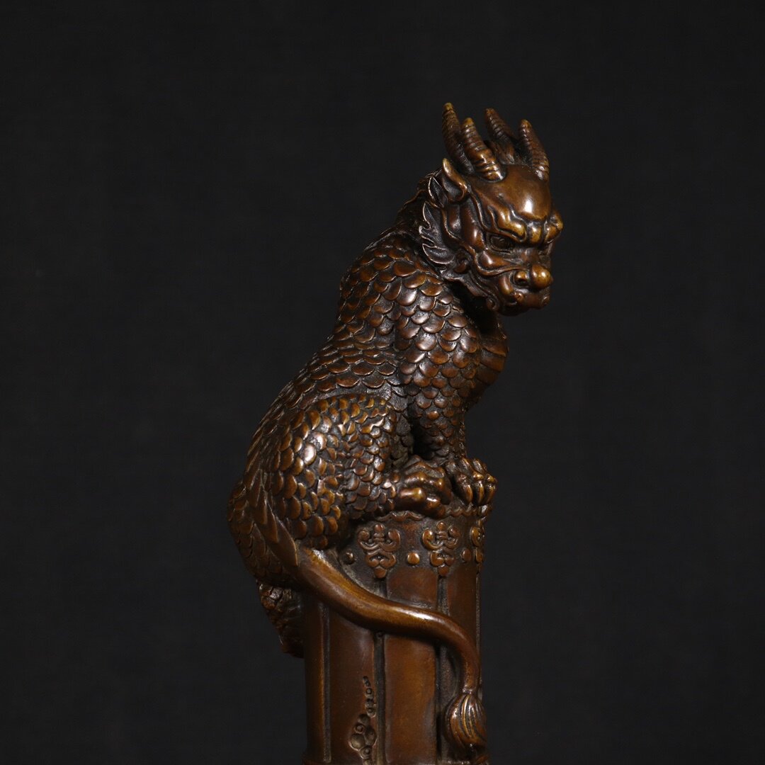 Vintage And Collectible Stores - Chiński Feng Shui Antyczny Miedziany Posąg