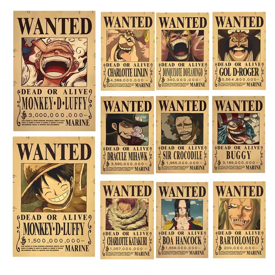Vintage Toy Collector - Anime One Piece Plakaty z listami