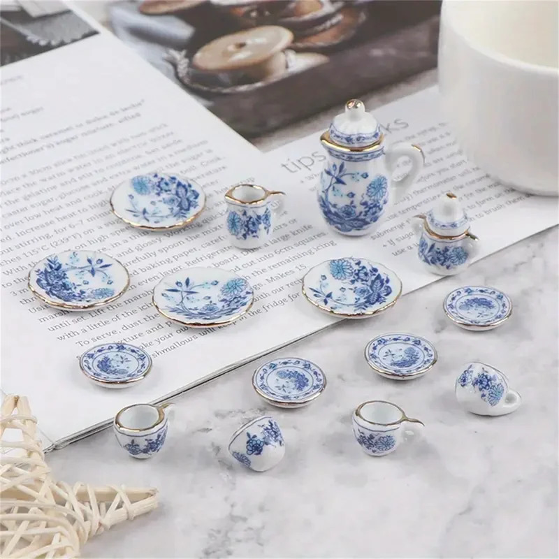Vintage Collectible Items - 15 sztuk/zestaw Vintage Miniaturowy Biały Porcelanowy